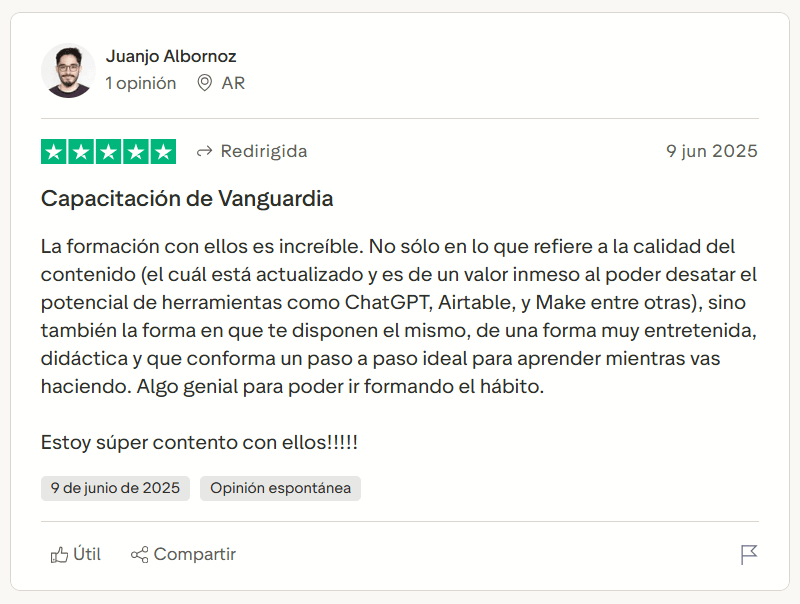 Opinión Alumno Builtd Academy
