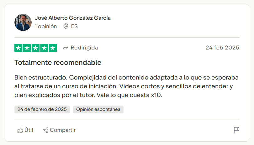 Opinión Alumno Builtd Academy