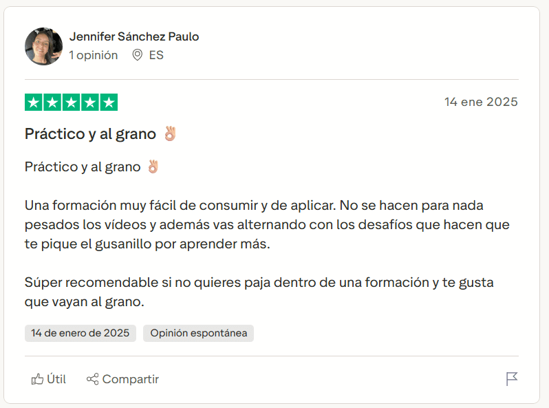 Opinión Alumno Builtd Academy