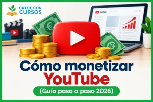 Cómo monetizar en YouTube (Guía paso a paso 2026)