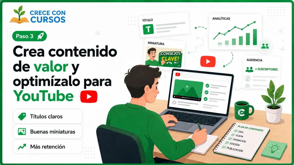 Crear contenido de valor y optimizar un canal de YouTube