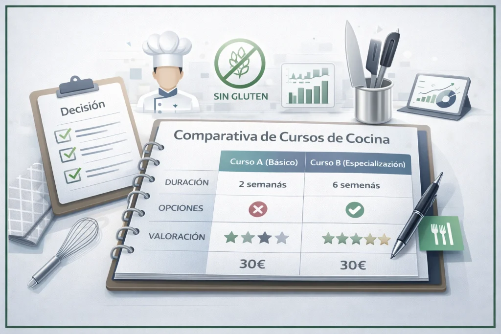 comparativa mejores cursos de cocina y especialización gastronómica