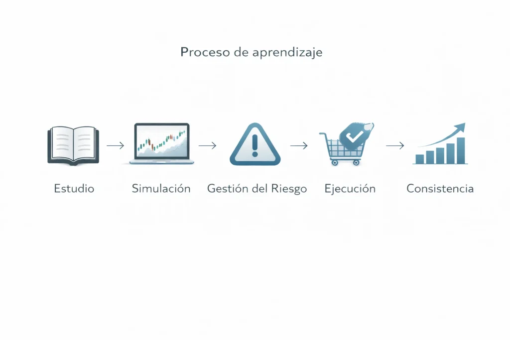 diagrama del proceso de aprendizaje en trading