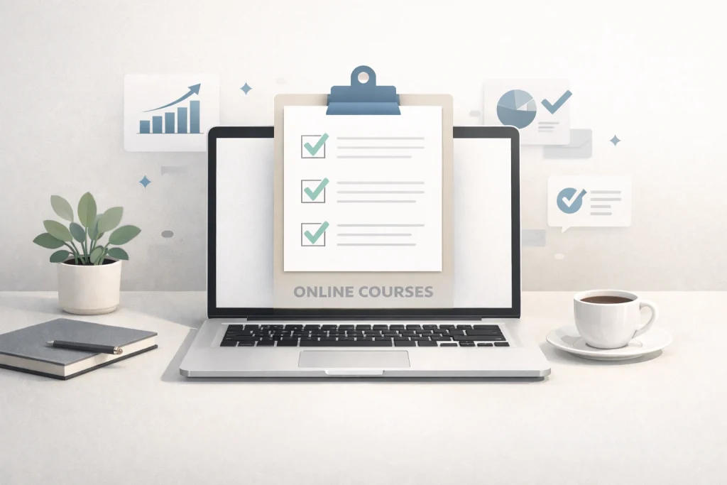 checklist visual para decidir qué curso para ganar dinero online elegir