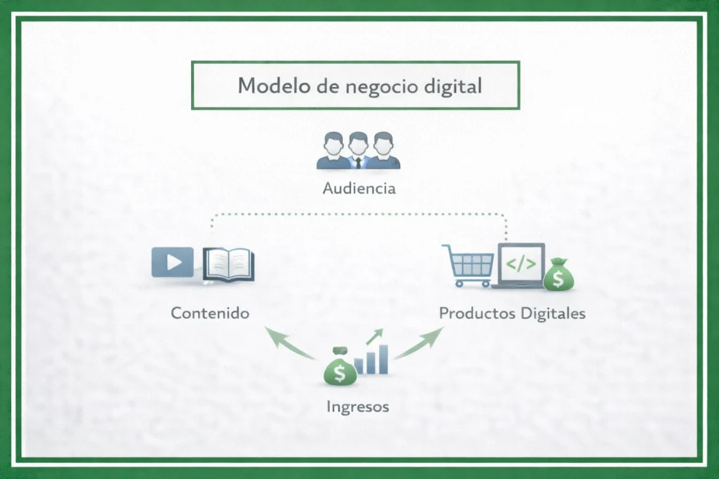Estructura de negocio digital basada en el sistema explicado en Cimientos de Adri Kastel