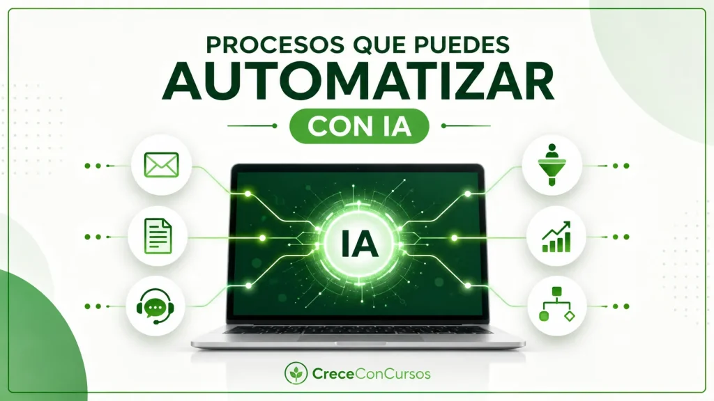 Procesos empresariales conectados mediante automatización con inteligencia artificial