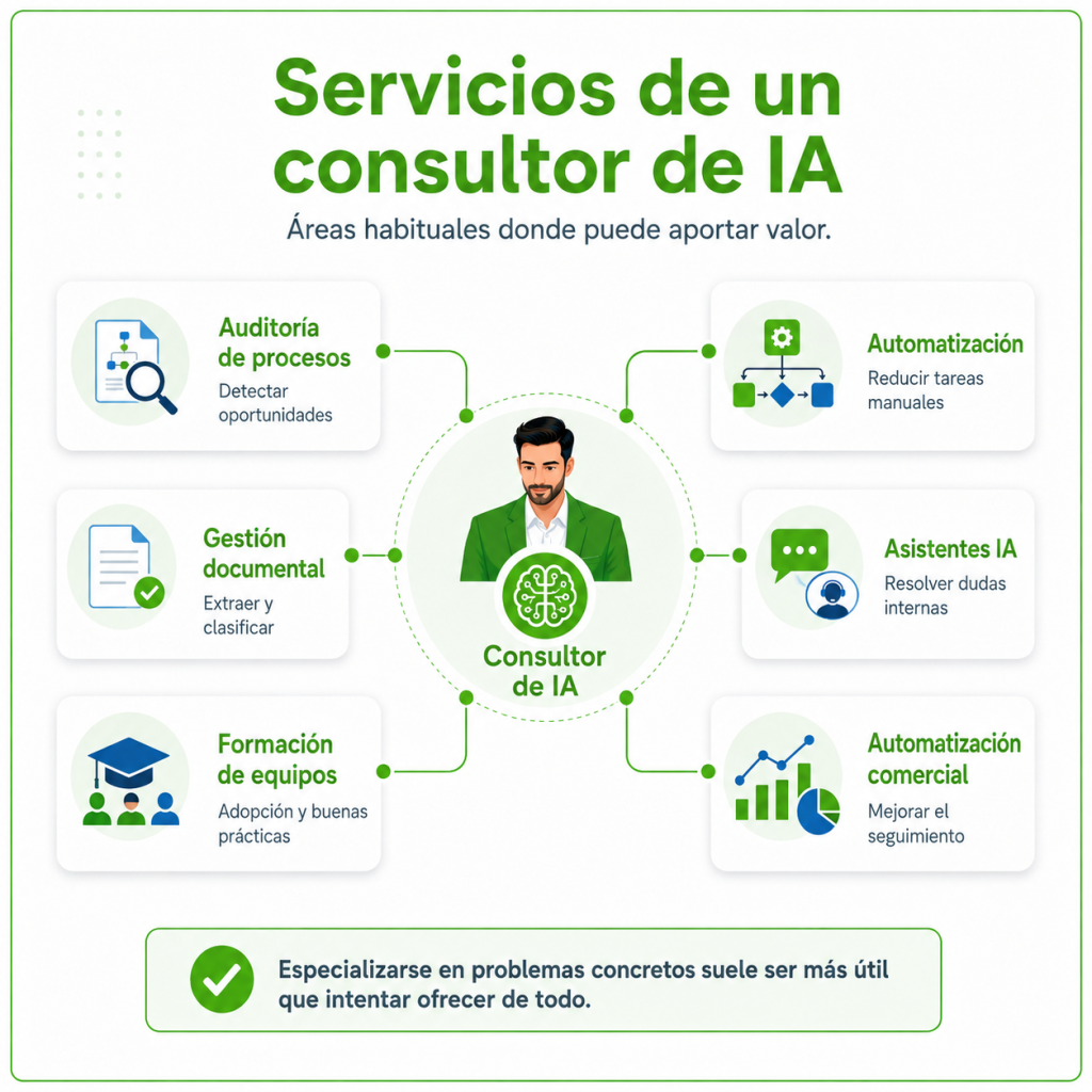 Principales servicios que puede ofrecer un consultor de inteligencia artificial